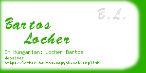 bartos locher business card